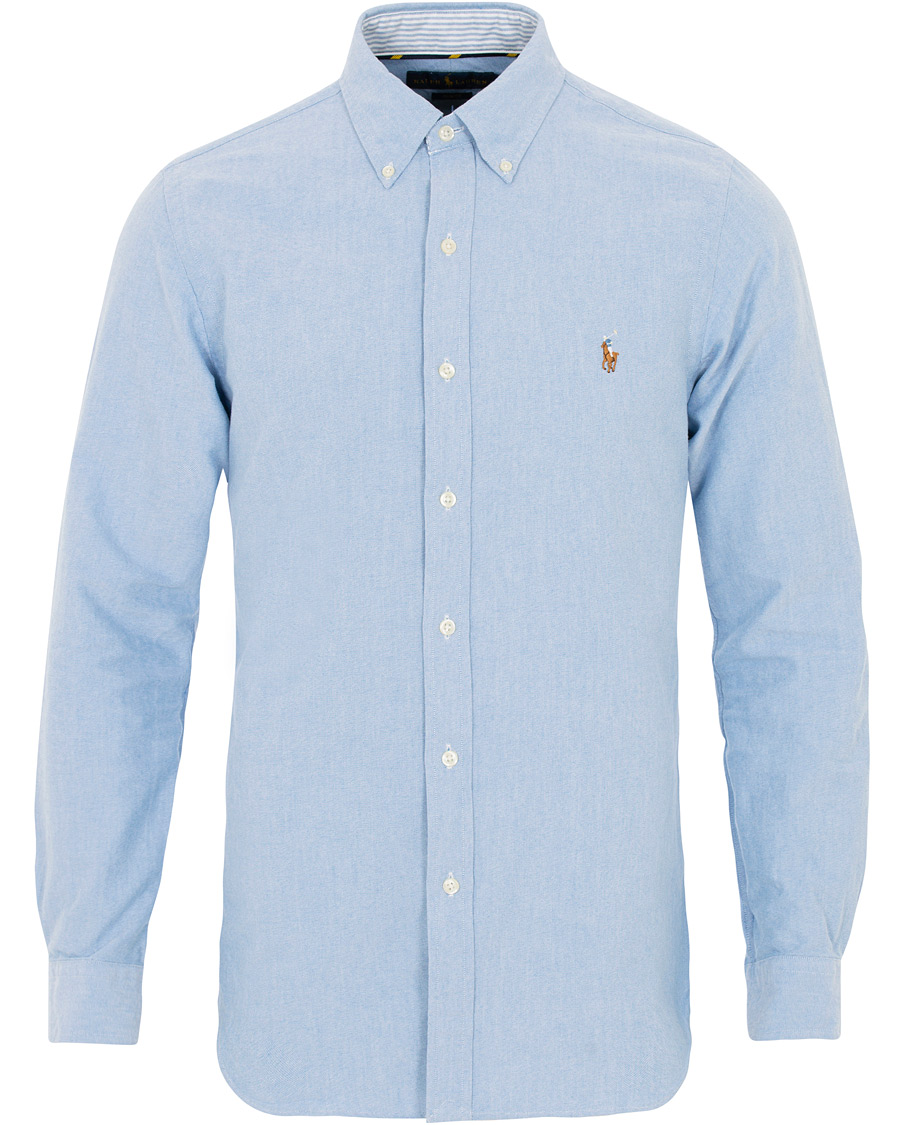 Herre | Skjorter | Polo Ralph Lauren | Slim Fit Contrast Oxford Shirt Light Blue