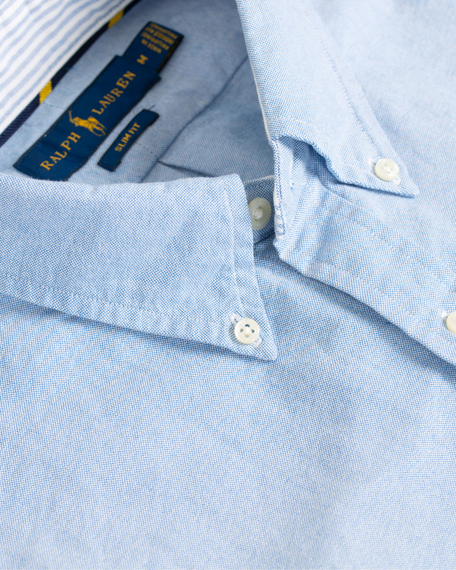 Herre | Skjorter | Polo Ralph Lauren | Slim Fit Contrast Oxford Shirt Light Blue