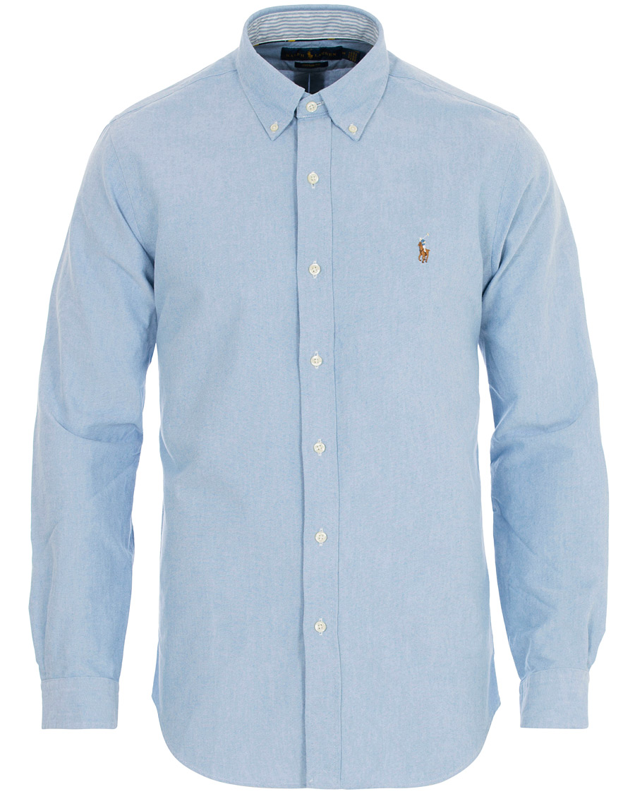 Herre | Skjorter | Polo Ralph Lauren | Core Fit Contrast Oxford Shirt Light Blue
