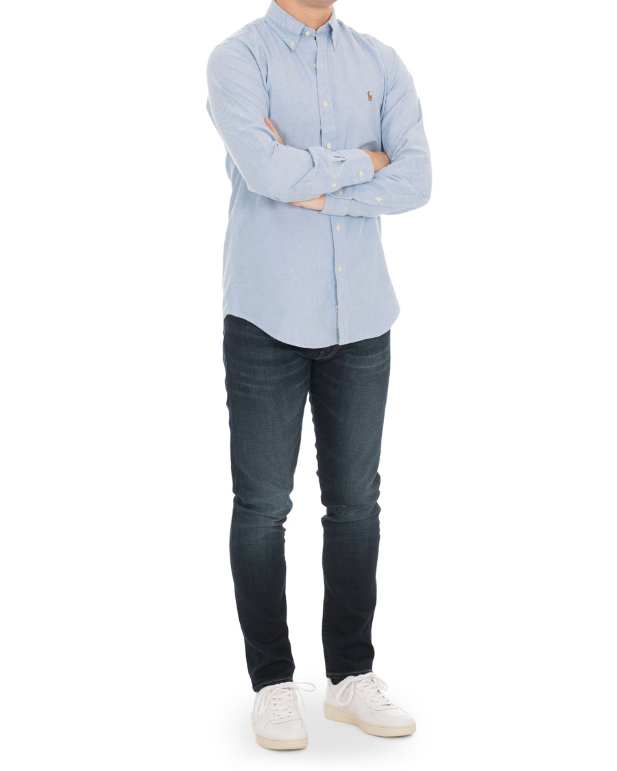 Herre | Skjorter | Polo Ralph Lauren | Core Fit Contrast Oxford Shirt Light Blue