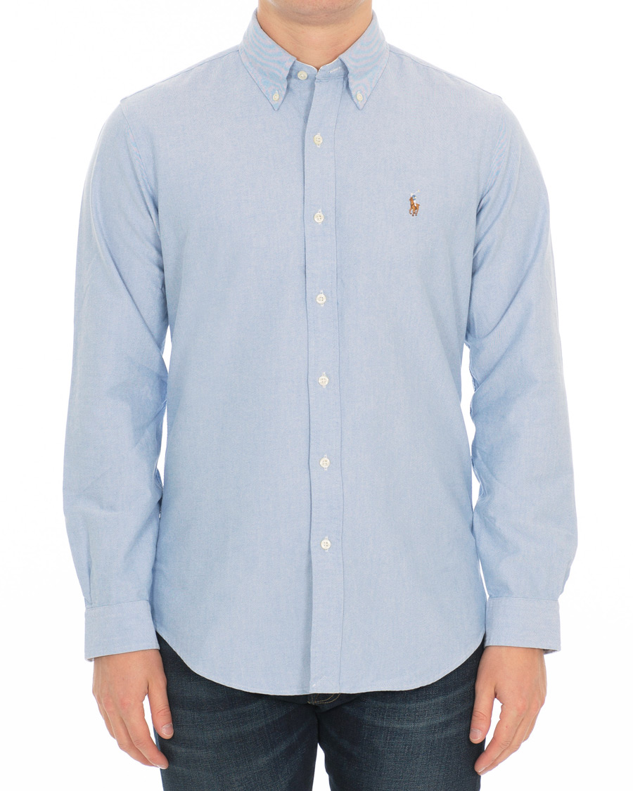 Herre | Skjorter | Polo Ralph Lauren | Core Fit Contrast Oxford Shirt Light Blue