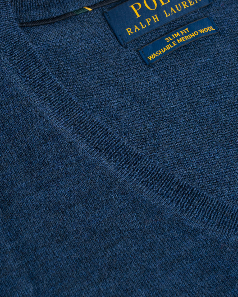 Herre | Gensere | Polo Ralph Lauren | Merino V Neck Pullover Blue