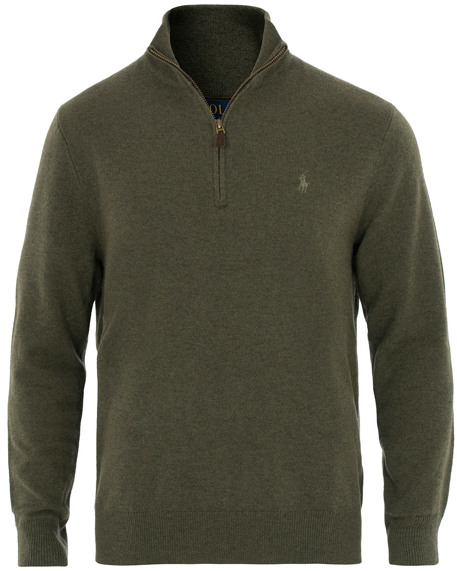 Herre | Gensere | Polo Ralph Lauren | Merino Half Zip Olive
