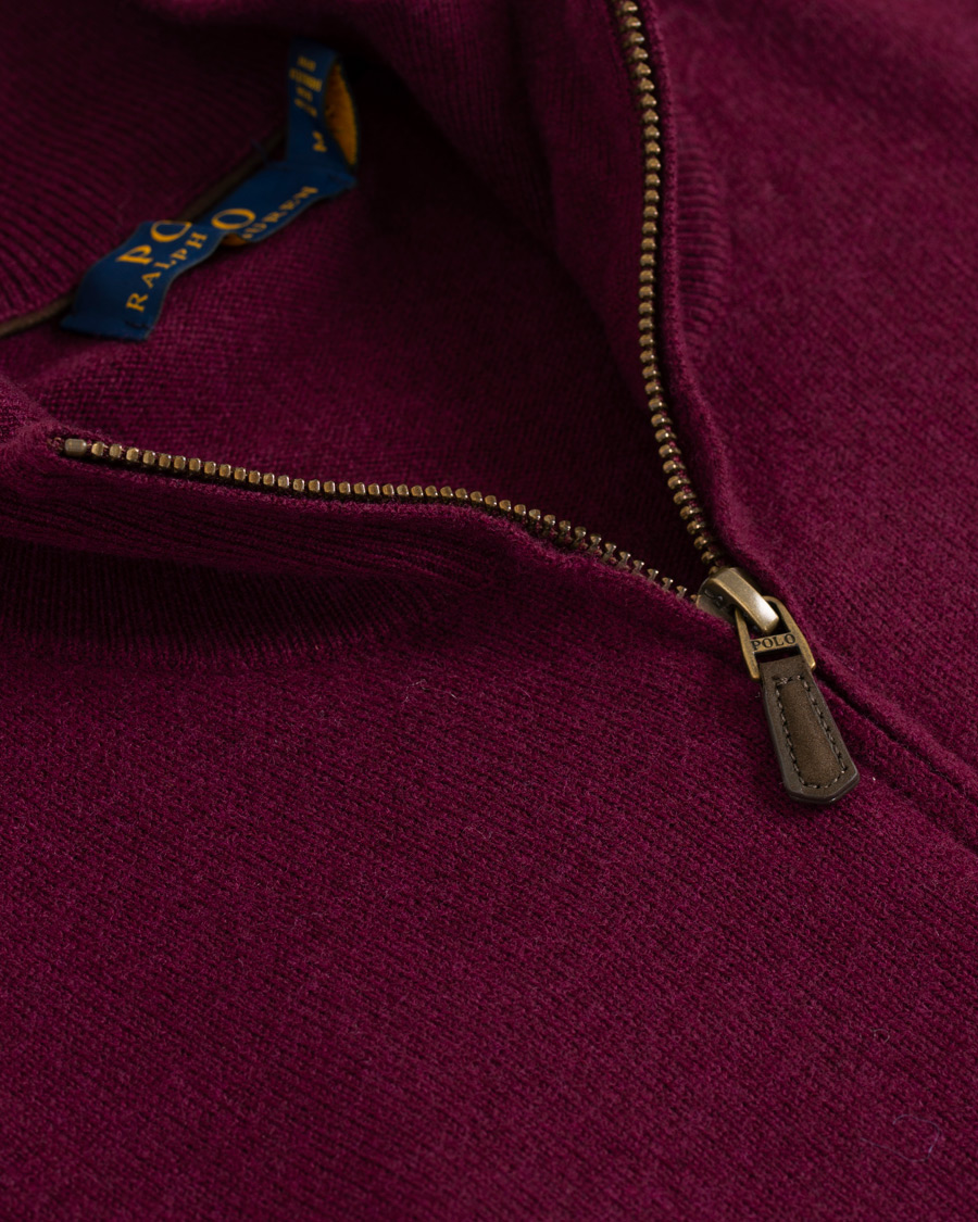 Herre | Gensere | Polo Ralph Lauren | Merino Half Zip Burgundy
