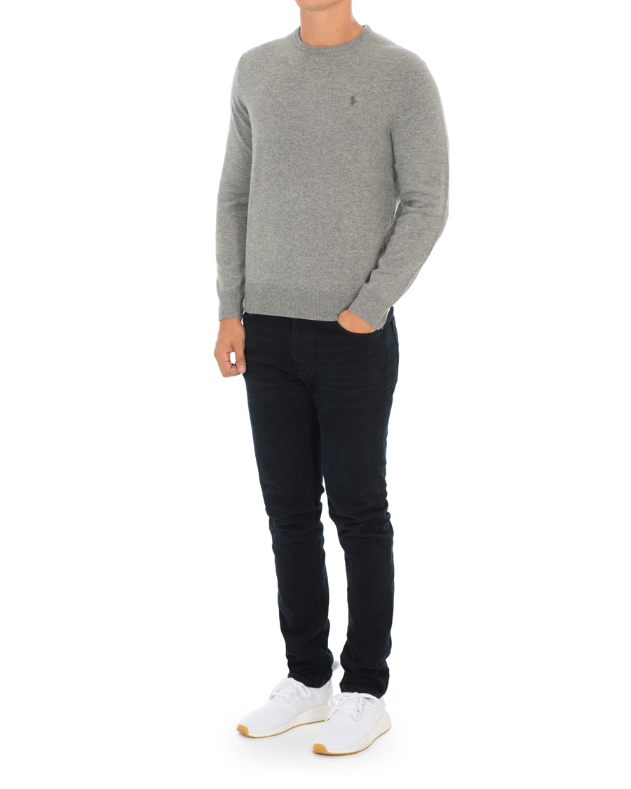 Herre | Gensere | Polo Ralph Lauren | Lambswool Crew Neck Pullover Fawn Grey Heather