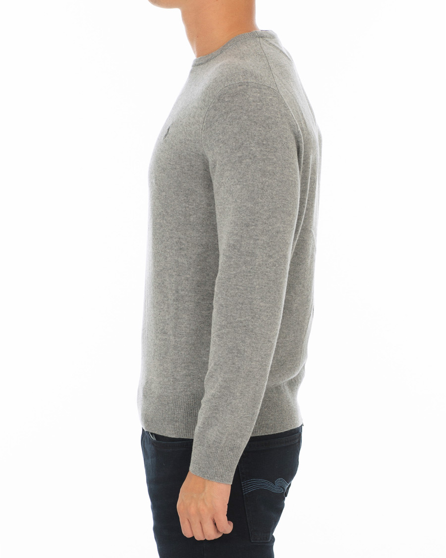 Herre | Gensere | Polo Ralph Lauren | Lambswool Crew Neck Pullover Fawn Grey Heather