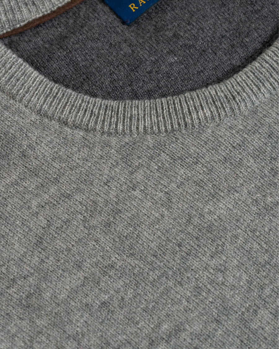 Herre | Gensere | Polo Ralph Lauren | Lambswool Crew Neck Pullover Fawn Grey Heather