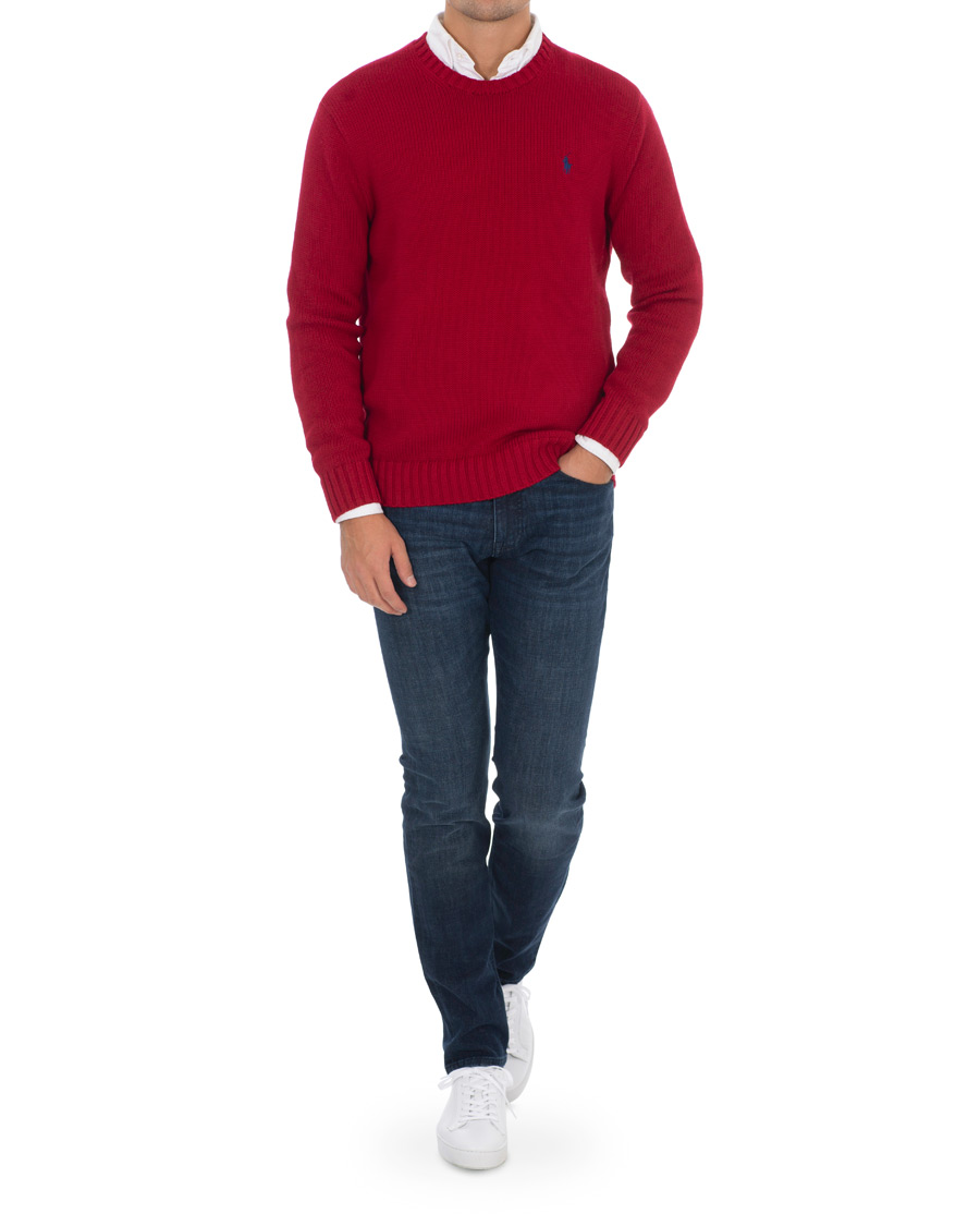 Herre | Gensere | Polo Ralph Lauren | Crispy Cotton Crew Neck Red