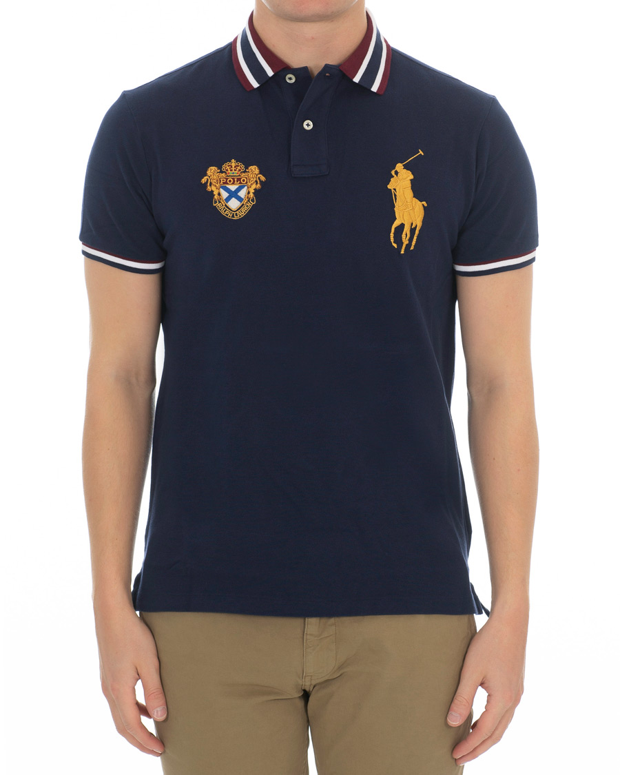 Herre | Pikéer | Polo Ralph Lauren | Custom Slim Fit Crest Big Pony Polo French Navy