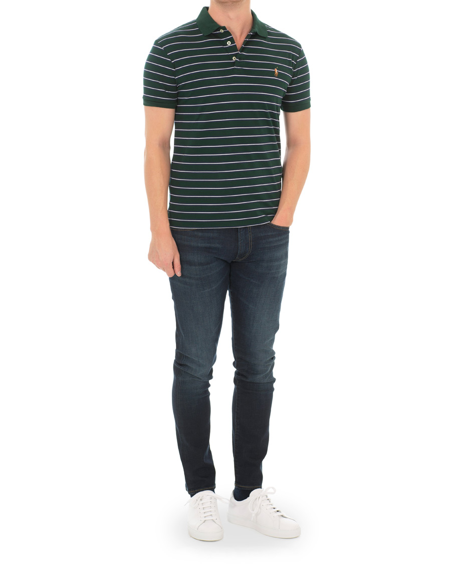 Herre | Pikéer | Polo Ralph Lauren | Pima Luxury Stripe Polo Green/White