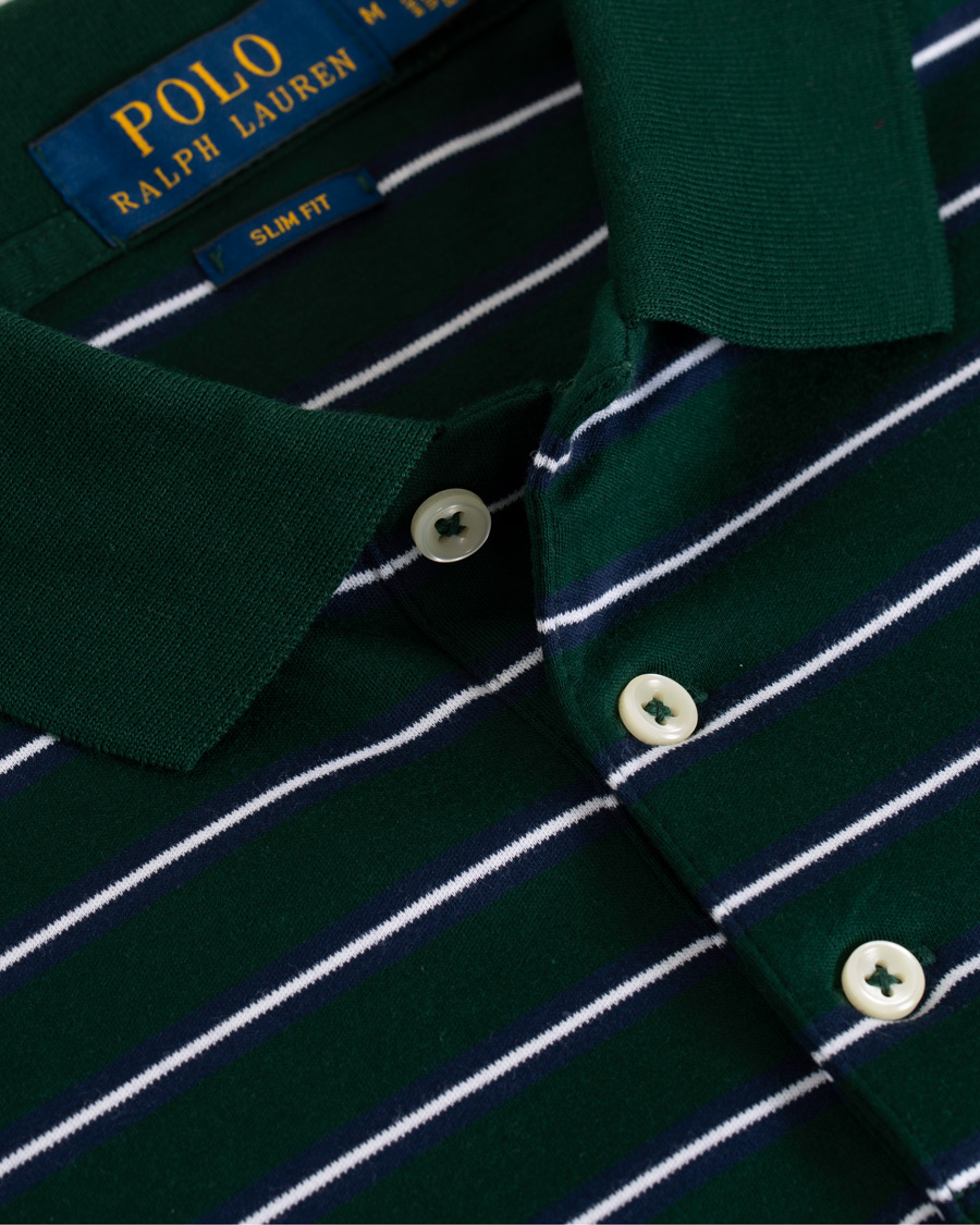 Herre | Pikéer | Polo Ralph Lauren | Pima Luxury Stripe Polo Green/White