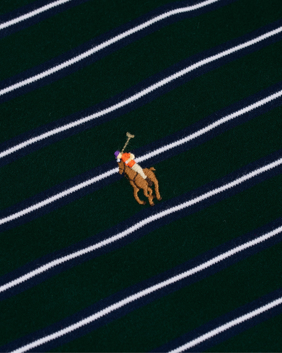 Herre | Pikéer | Polo Ralph Lauren | Pima Luxury Stripe Polo Green/White
