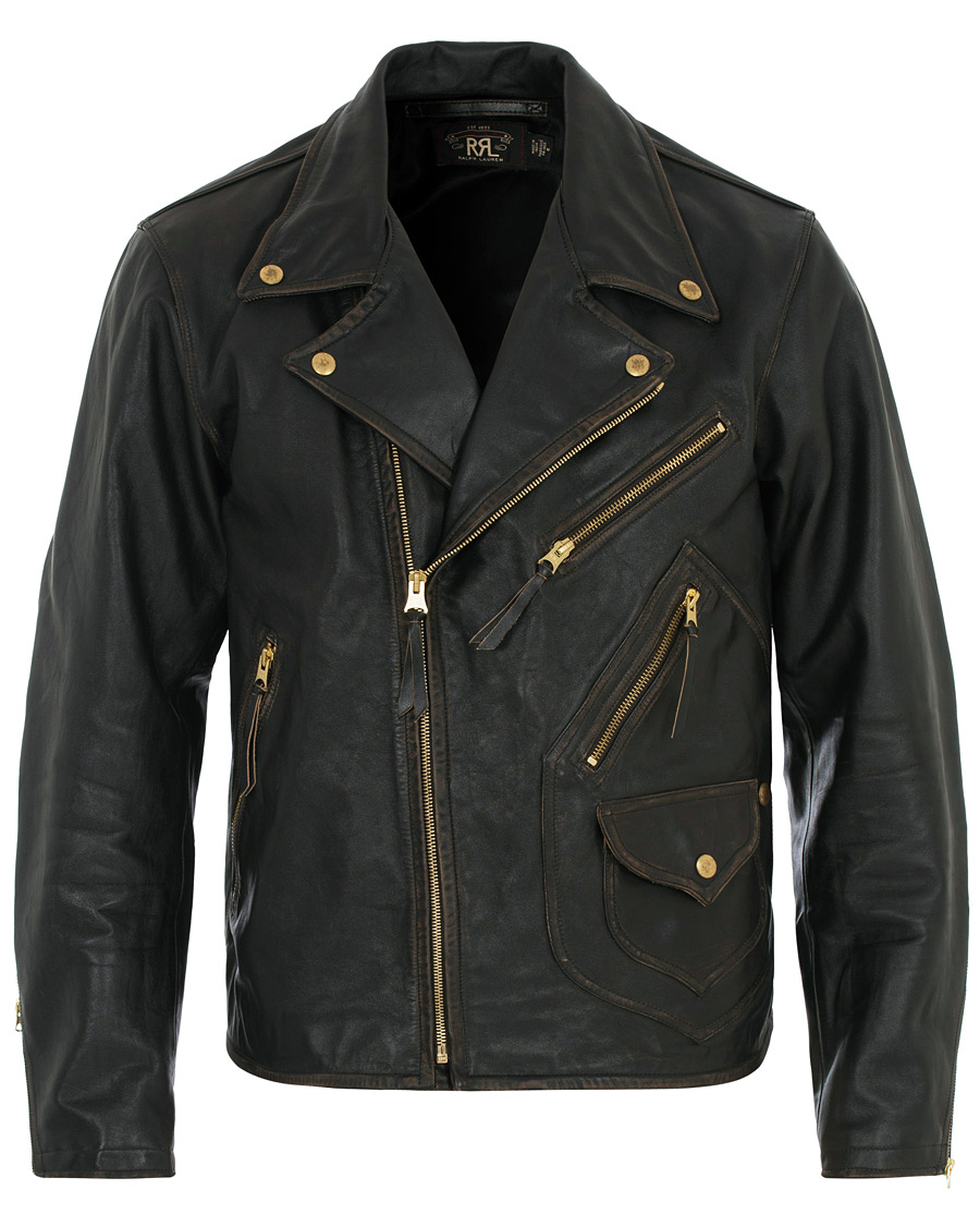 Herre | Jakker | RRL | Marshall Leather Jacket Vintage Black