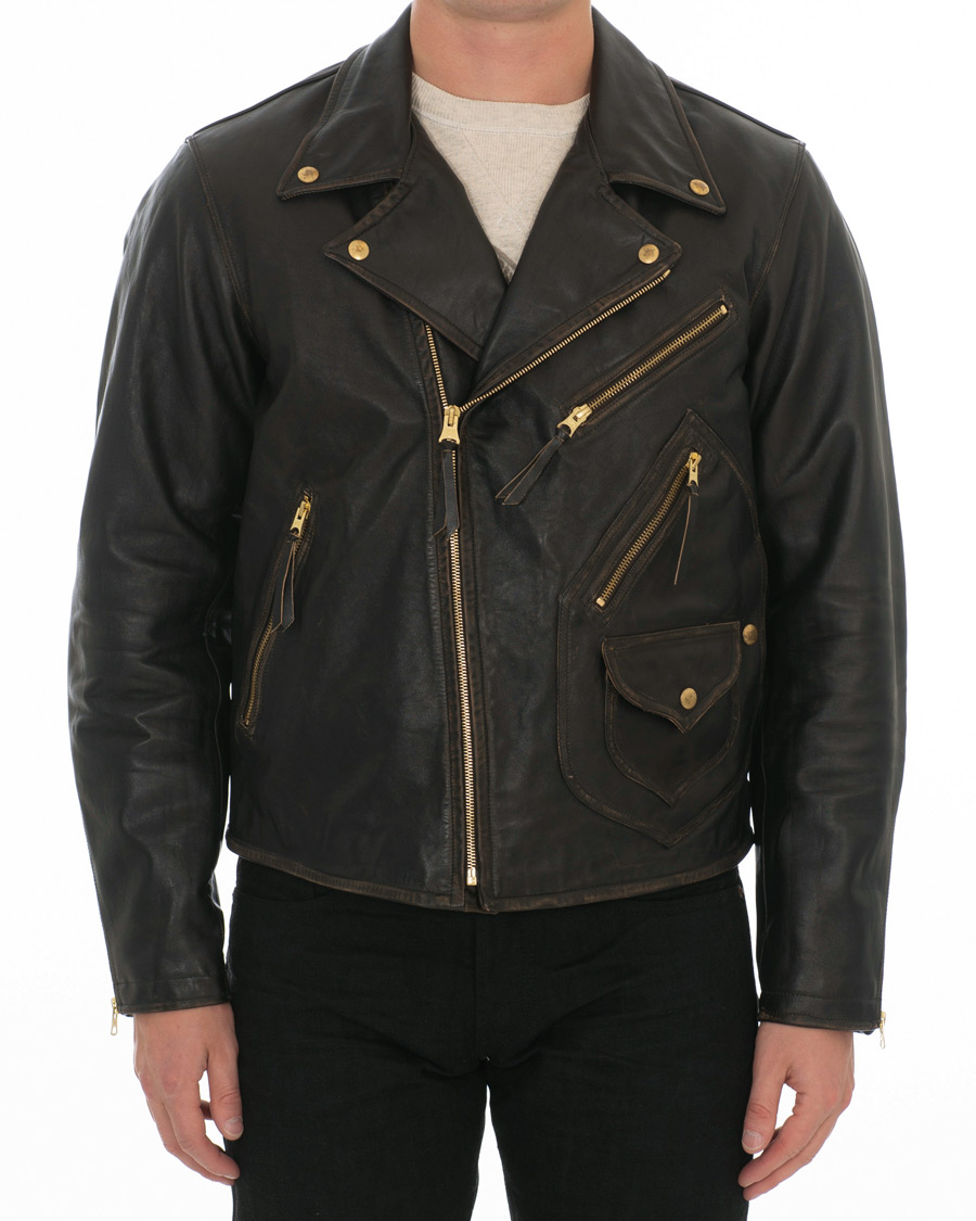 Herre | Jakker | RRL | Marshall Leather Jacket Vintage Black