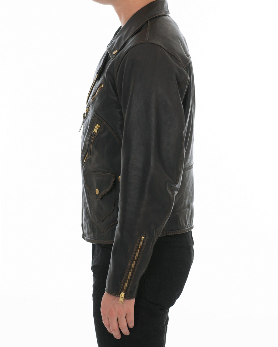 Herre | Jakker | RRL | Marshall Leather Jacket Vintage Black