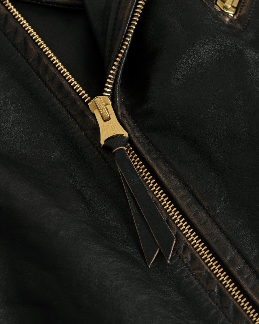 Herre | Jakker | RRL | Marshall Leather Jacket Vintage Black