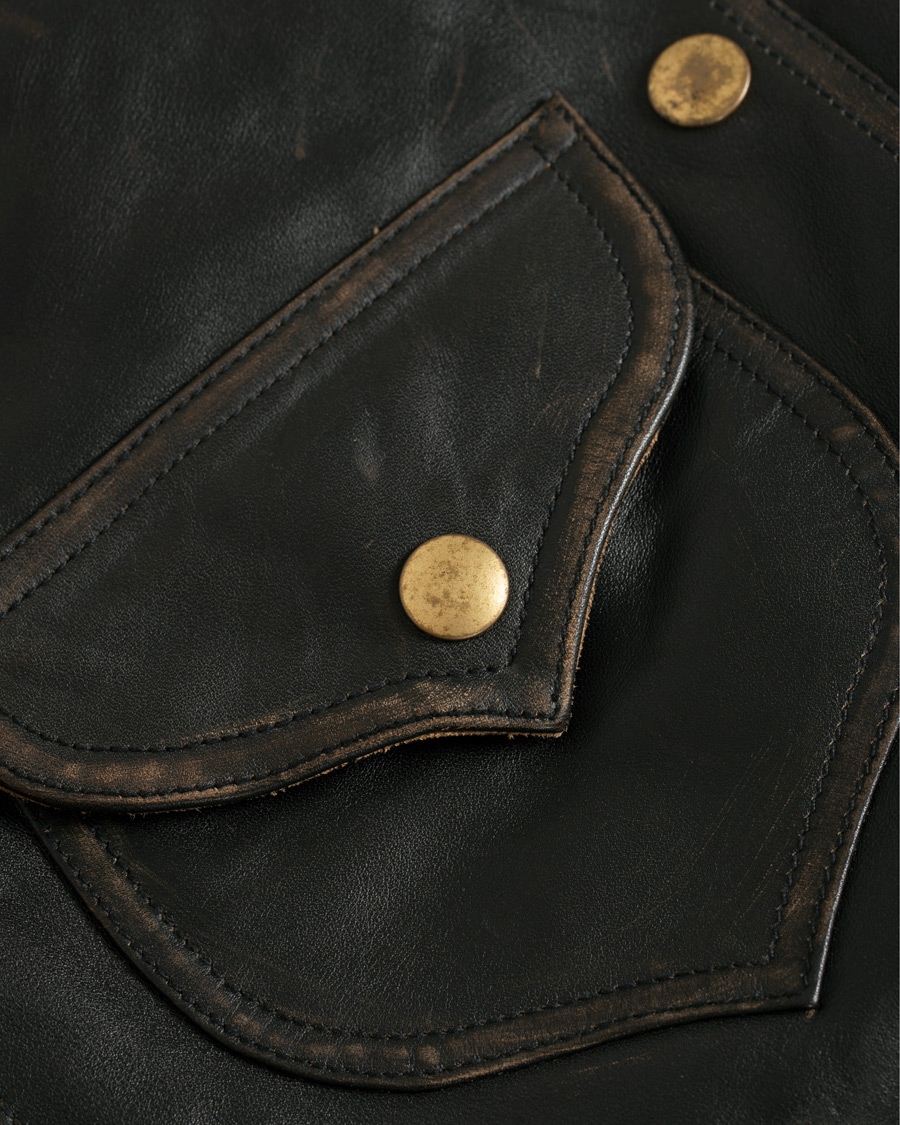 Herre | Jakker | RRL | Marshall Leather Jacket Vintage Black