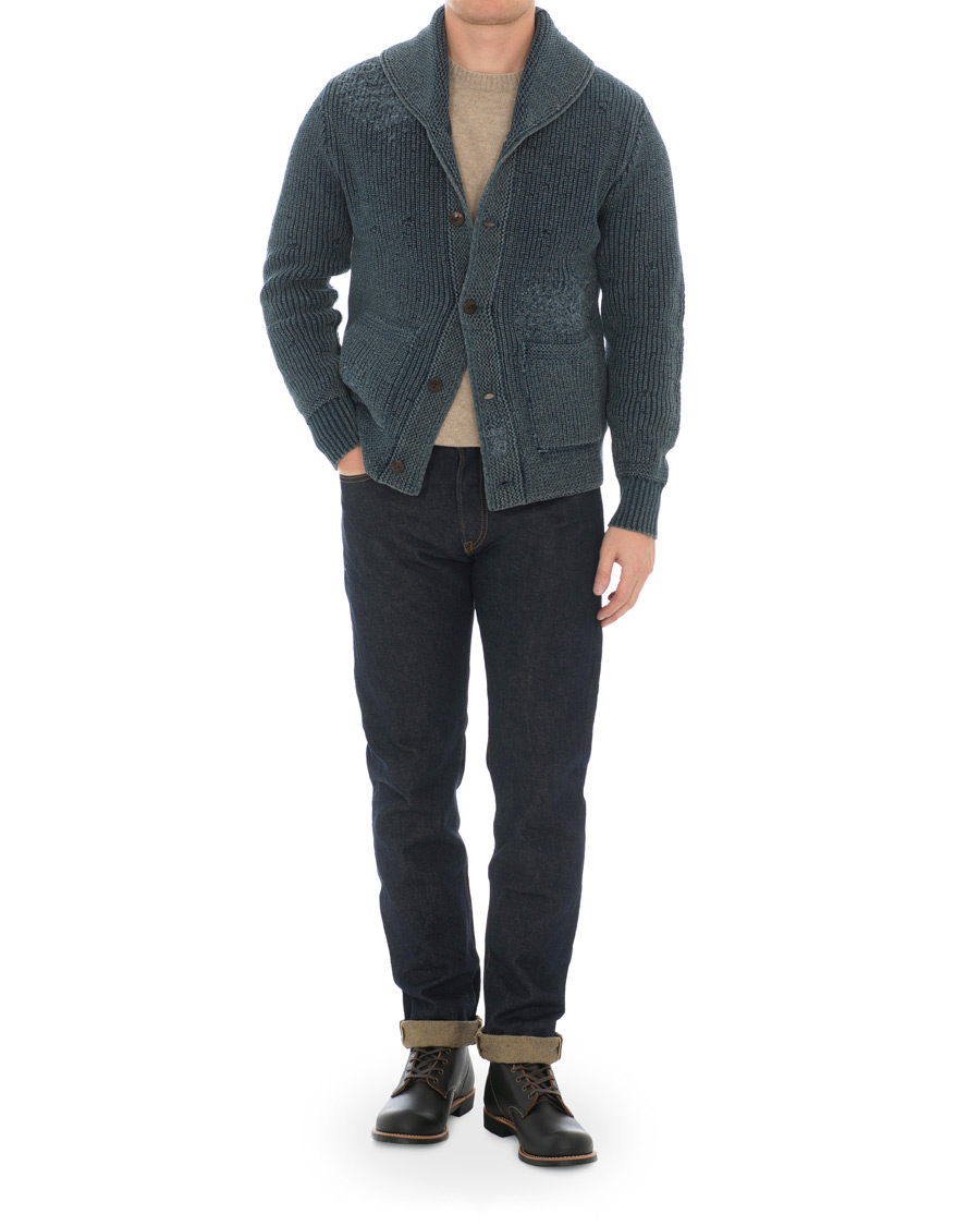 Herre | Gensere | RRL | Shawl Collar Cardigan Dark Indigo