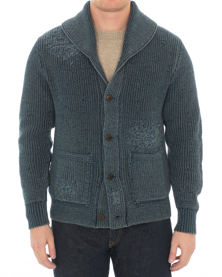 Herre | Gensere | RRL | Shawl Collar Cardigan Dark Indigo