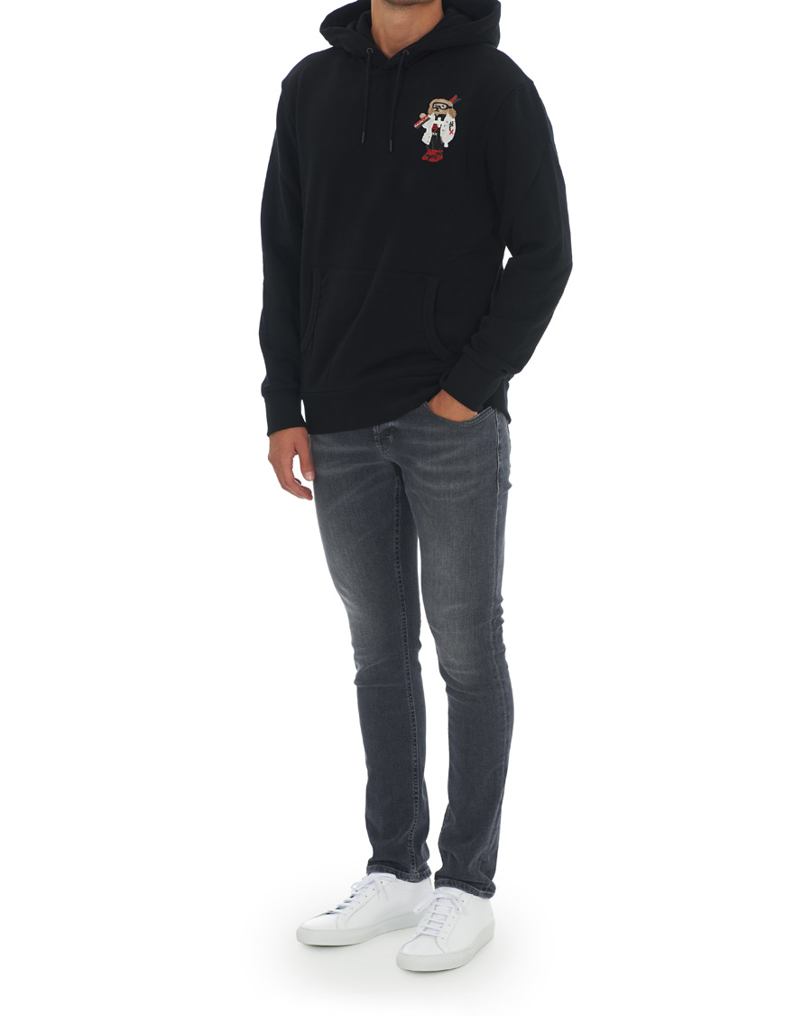 Herre | Gensere | Ralph Lauren Purple Label | Ski Bear Luxury Fleece Hoodie Black