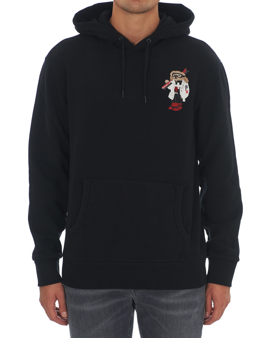 Herre | Gensere | Ralph Lauren Purple Label | Ski Bear Luxury Fleece Hoodie Black