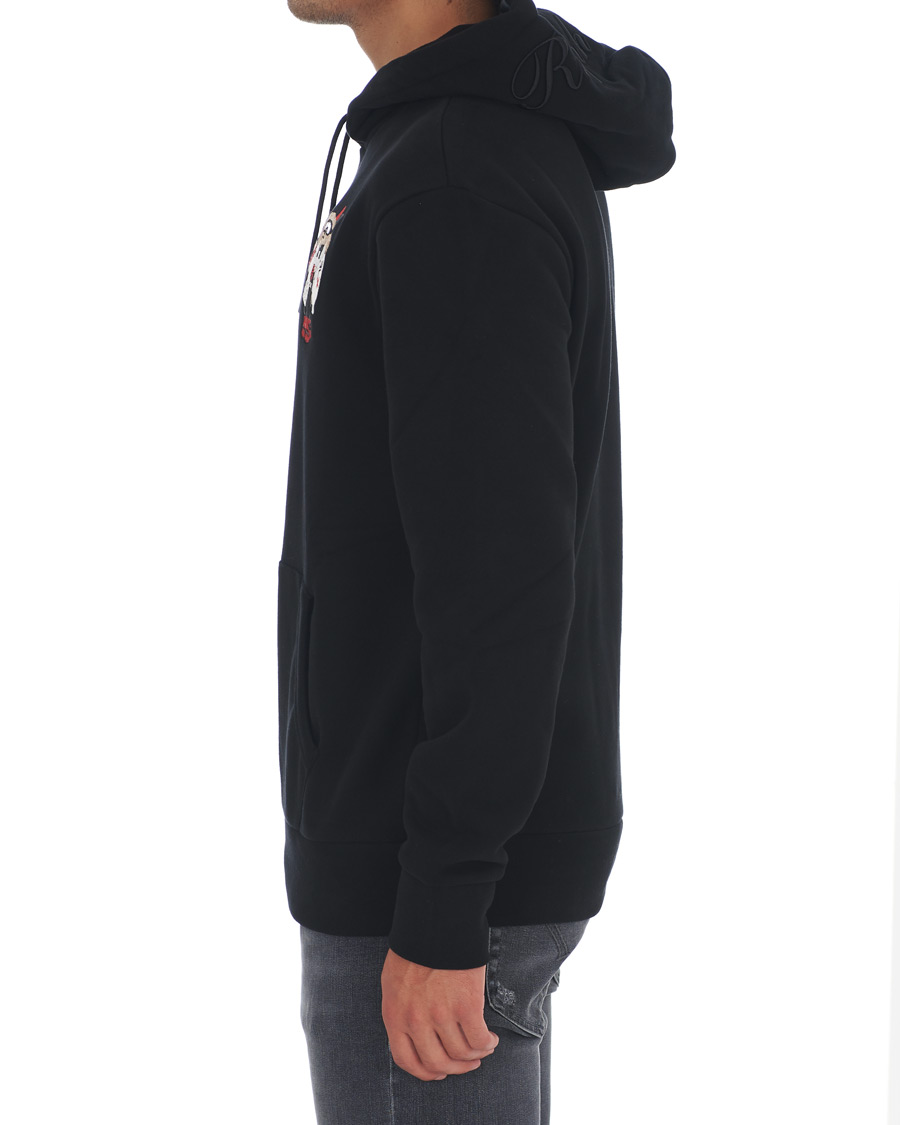 Herre | Gensere | Ralph Lauren Purple Label | Ski Bear Luxury Fleece Hoodie Black