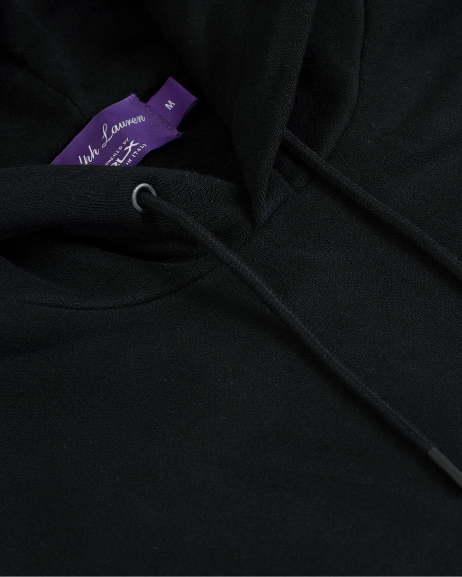 Herre | Gensere | Ralph Lauren Purple Label | Ski Bear Luxury Fleece Hoodie Black