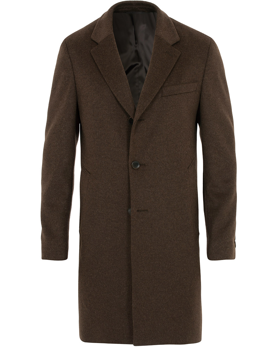 Herre | Jakker | BOSS BLACK | BOSS Nye Wool/Cashmere Coat Brown