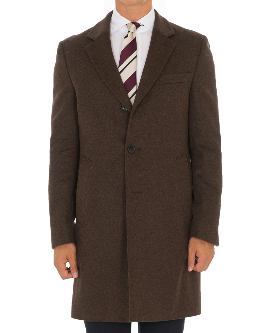 Herre | Jakker | BOSS BLACK | BOSS Nye Wool/Cashmere Coat Brown