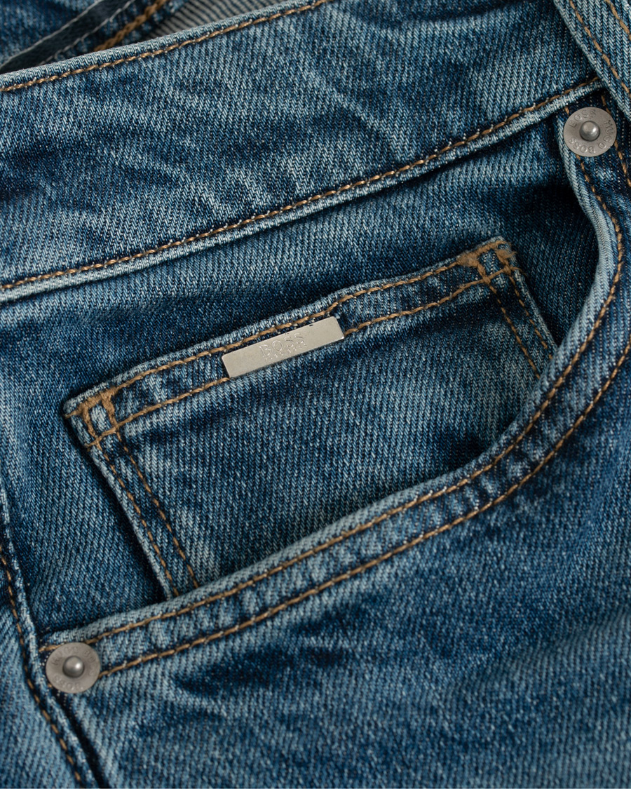 Herre | Jeans | BOSS BLACK | BOSS Maine Stretch Candiani Jeans Light Blue