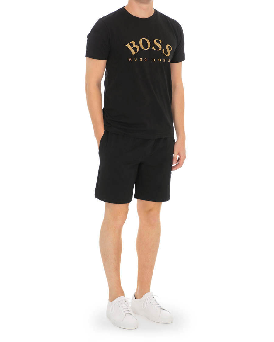 Herre | T-Shirts | BOSS GREEN | BOSS Athleisure Logo Crew Neck Tee Black/Gold
