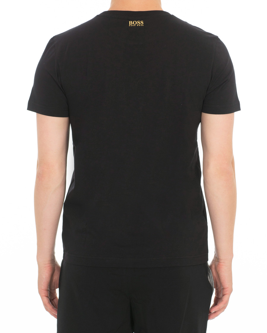 Herre | T-Shirts | BOSS GREEN | BOSS Athleisure Logo Crew Neck Tee Black/Gold