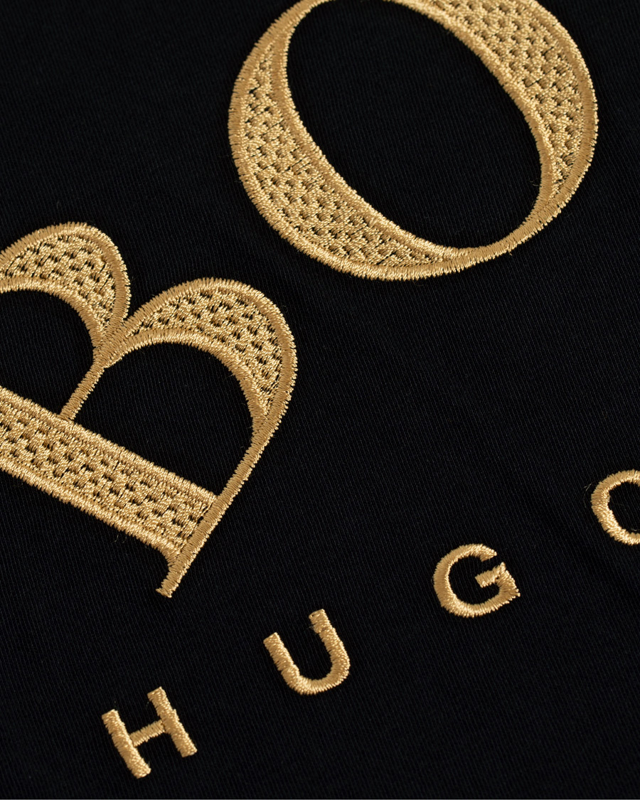 Herre | T-Shirts | BOSS GREEN | BOSS Athleisure Logo Crew Neck Tee Black/Gold