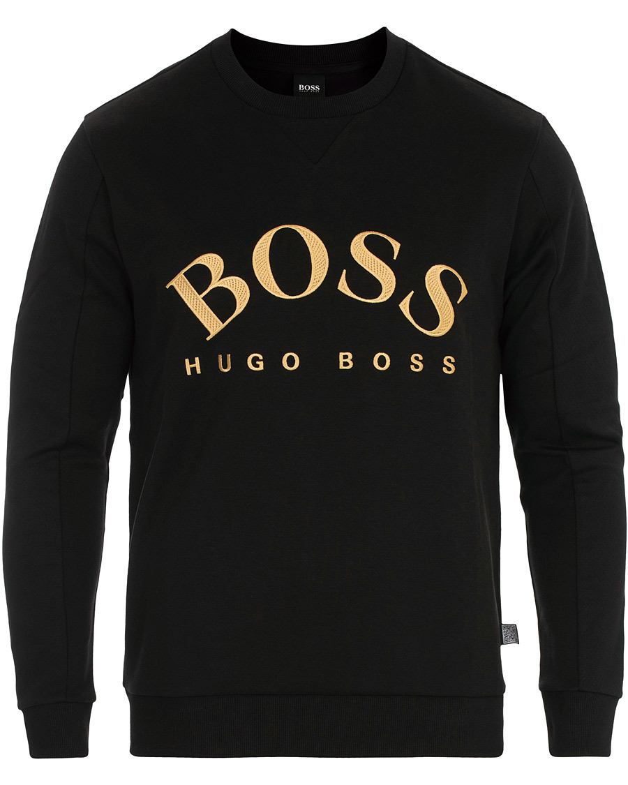 Herre | Gensere | BOSS GREEN | BOSS Athleisure Salbo Crew Neck Sweater Black/Gold