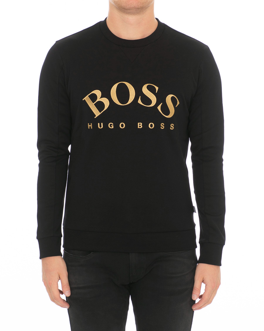 Herre | Gensere | BOSS GREEN | BOSS Athleisure Salbo Crew Neck Sweater Black/Gold
