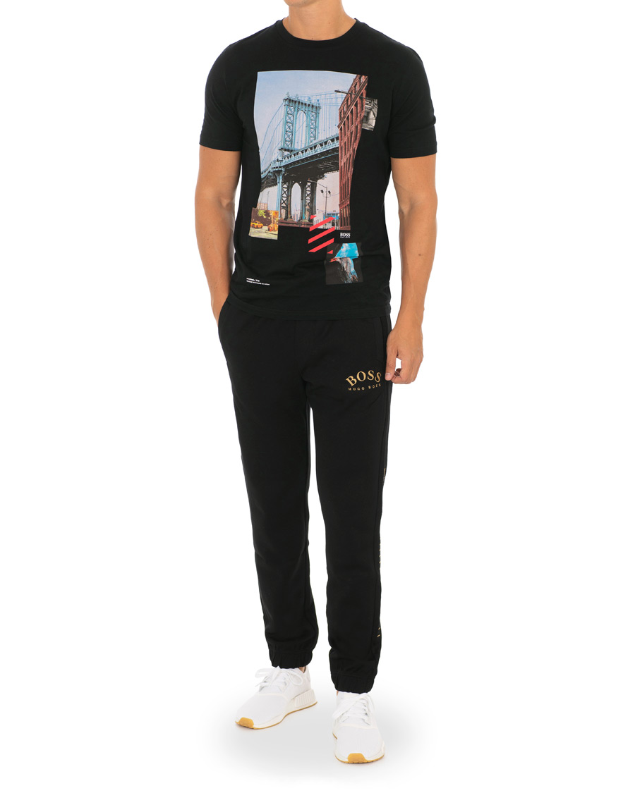 Herre | Bukser | BOSS GREEN | BOSS Athleisure Hadiko Win Sweatpants Black/Gold