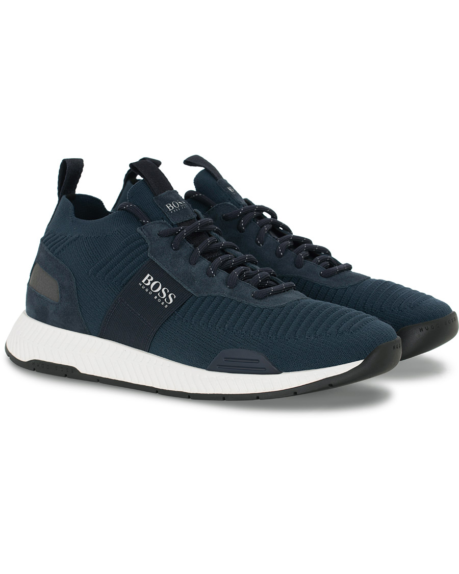 Herre | BOSS Athleisure Titanium Mesh Running Sneaker Navy | BOSS GREEN | BOSS Athleisure Titanium Mesh Running Sneaker Navy