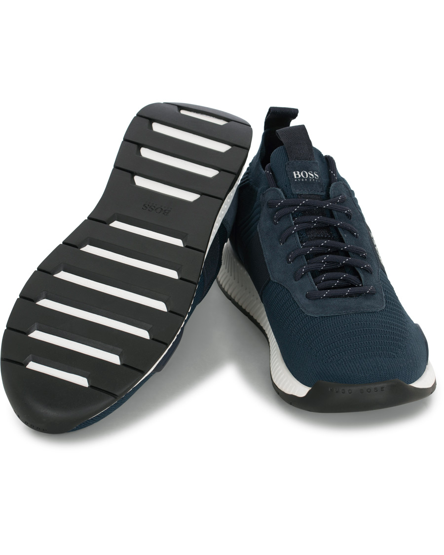 Herre | BOSS Athleisure Titanium Mesh Running Sneaker Navy | BOSS GREEN | BOSS Athleisure Titanium Mesh Running Sneaker Navy