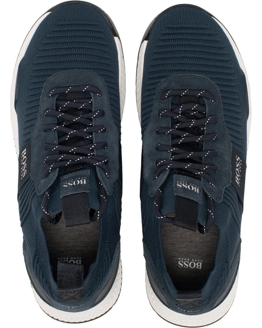 Herre | BOSS Athleisure Titanium Mesh Running Sneaker Navy | BOSS GREEN | BOSS Athleisure Titanium Mesh Running Sneaker Navy