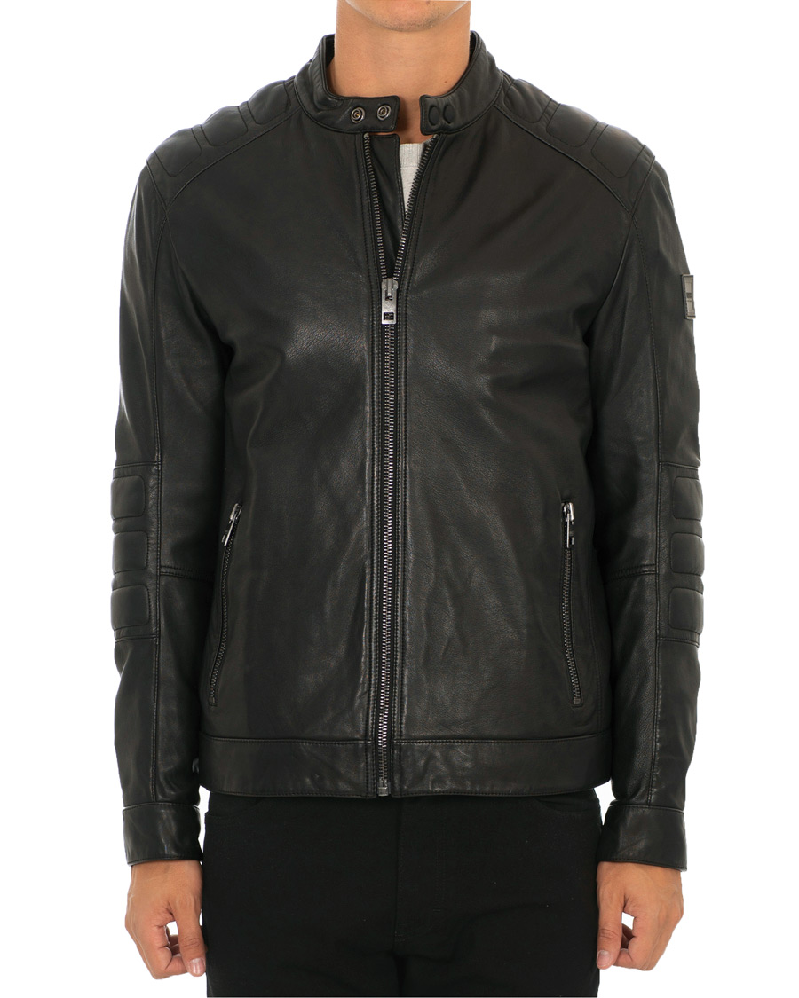 Herre |  | BOSS ORANGE | BOSS Casual Jagson Leather Jacket Black