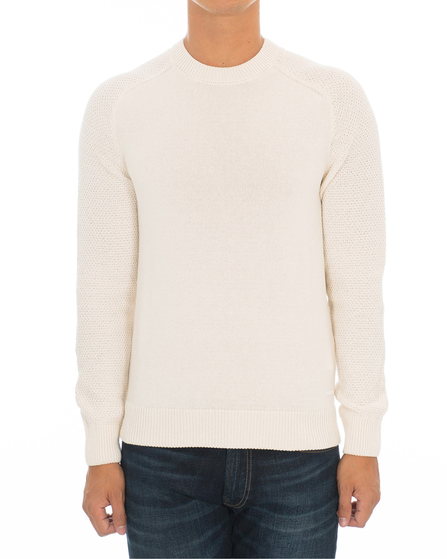 Herre | Gensere | BOSS ORANGE | BOSS Casual Kamiscos Recylced Cotton Blend Crew Neck Cloud Cream