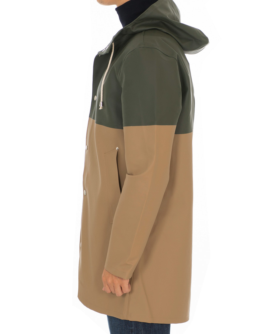 Herre | Jakker | Stutterheim | Stockholm Blocked Raincoat Green/Brown
