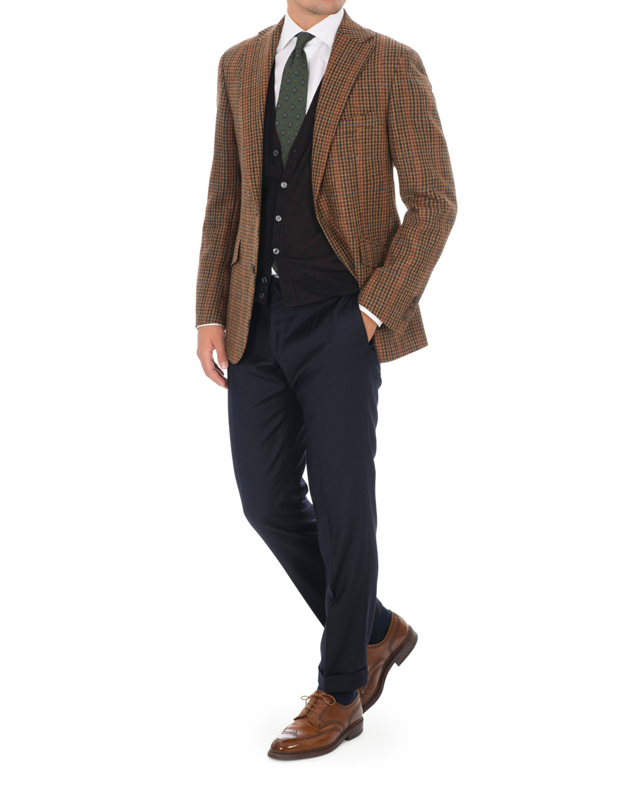 Herre | Dressjakker | Walker Slater | Edward Tweed Houndtooth Blazer Tan