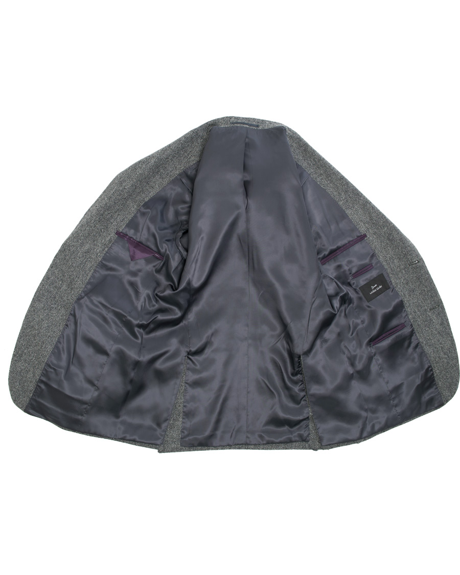 Herre | Dressjakker | Walker Slater | Edward Tweed Herringbone Blazer Charcoal