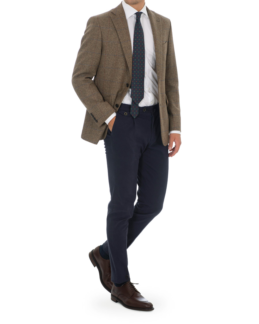 Herre | Dressjakker | Walker Slater | Edward Tweed Windowpane Blazer Brown