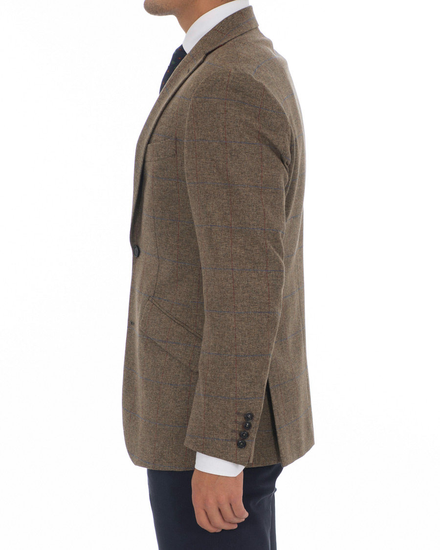 Herre | Dressjakker | Walker Slater | Edward Tweed Windowpane Blazer Brown