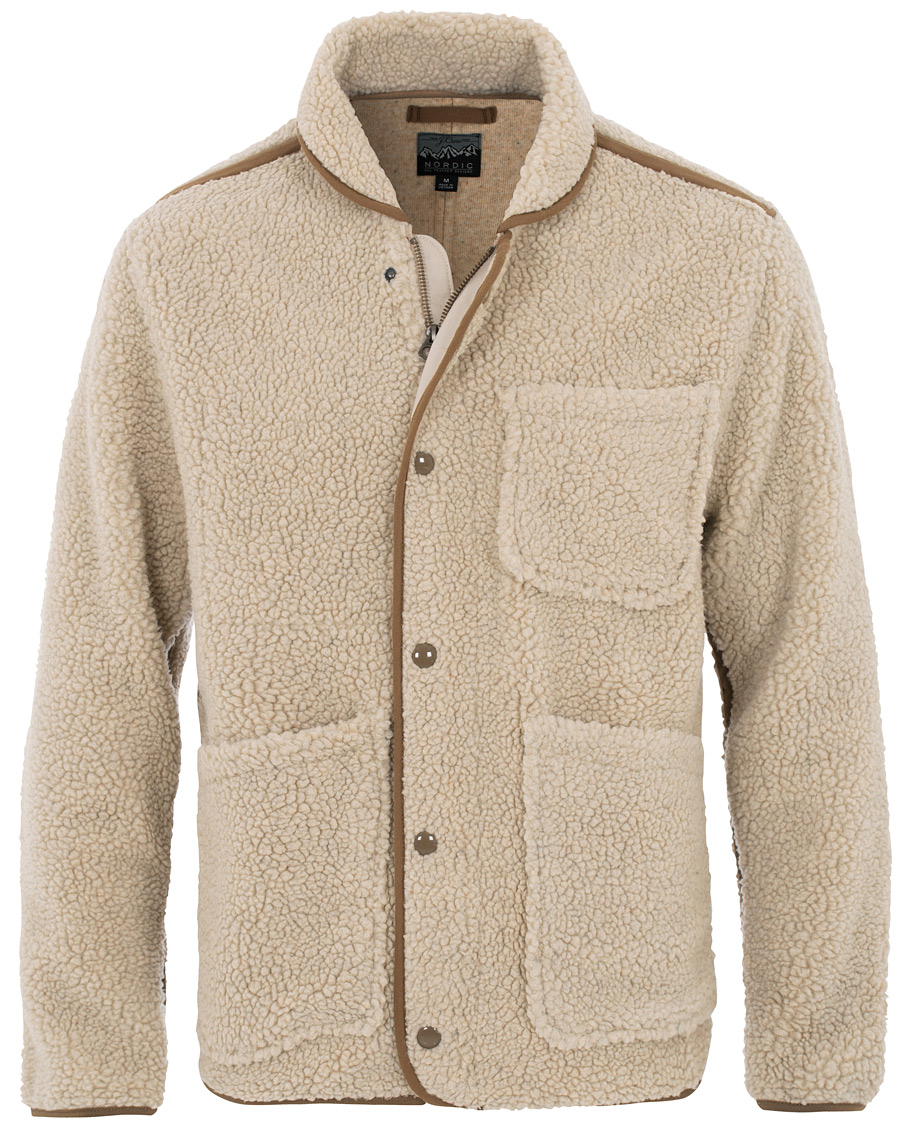 Herre | Jakker | J.Crew | W&B Taped Sherpa Jacket Heather Natural