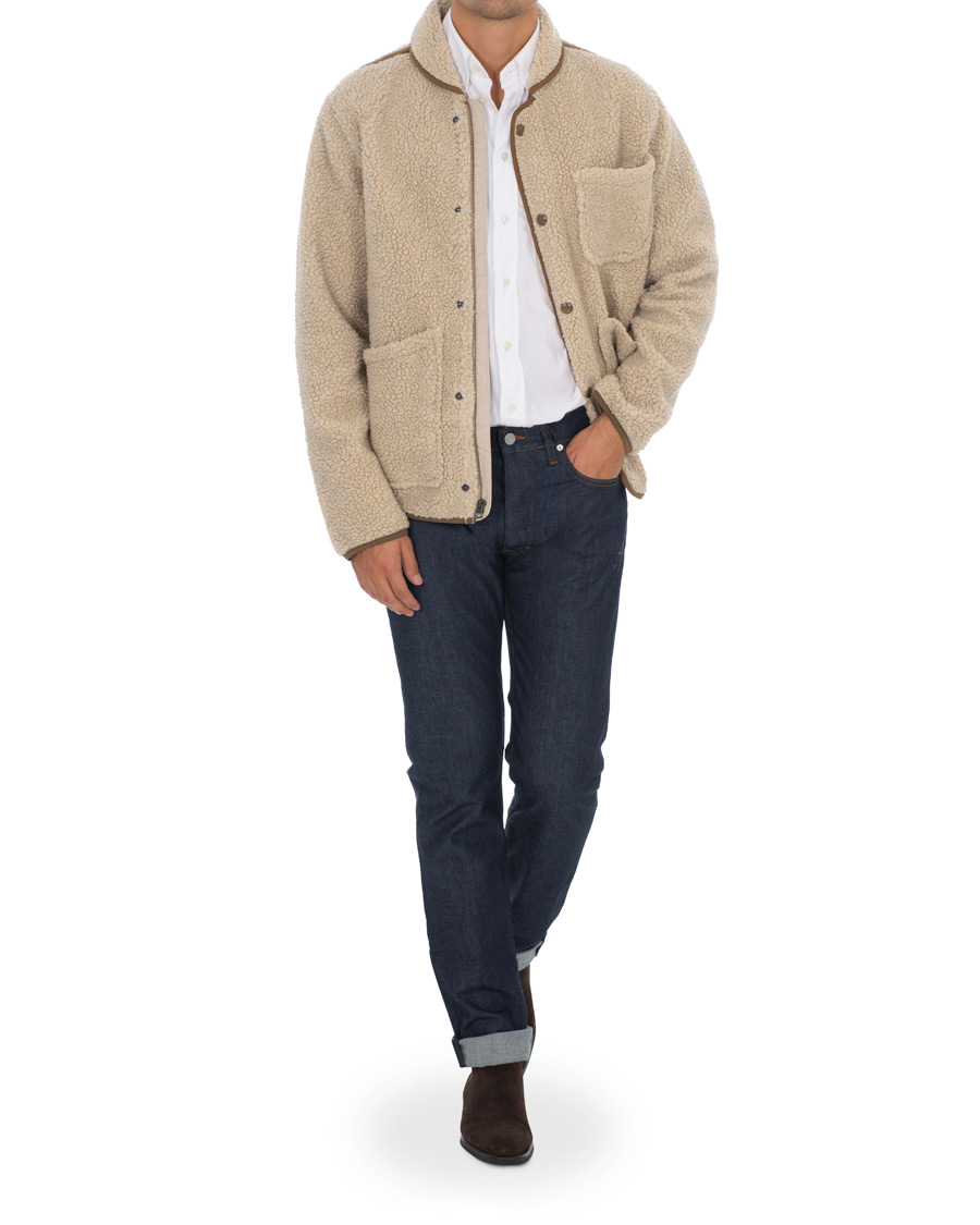Herre | Jakker | J.Crew | W&B Taped Sherpa Jacket Heather Natural