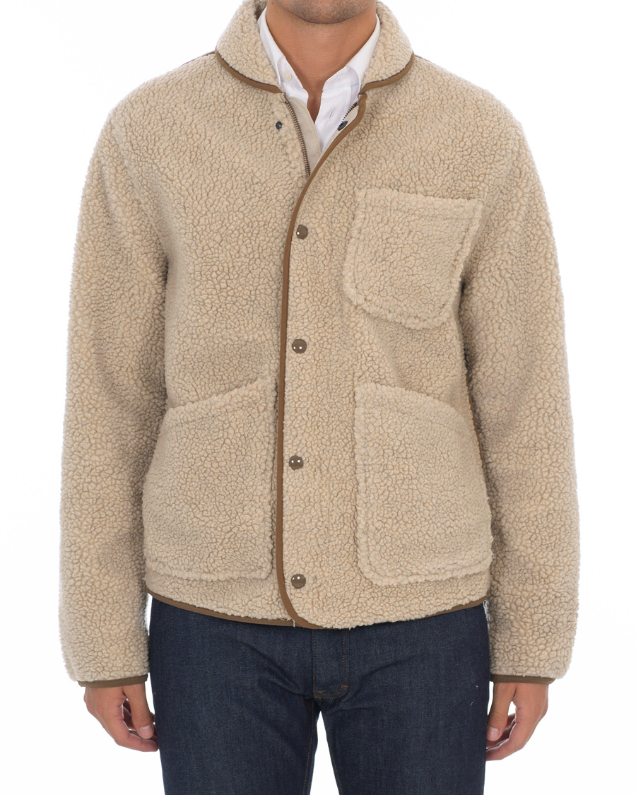 Herre | Jakker | J.Crew | W&B Taped Sherpa Jacket Heather Natural