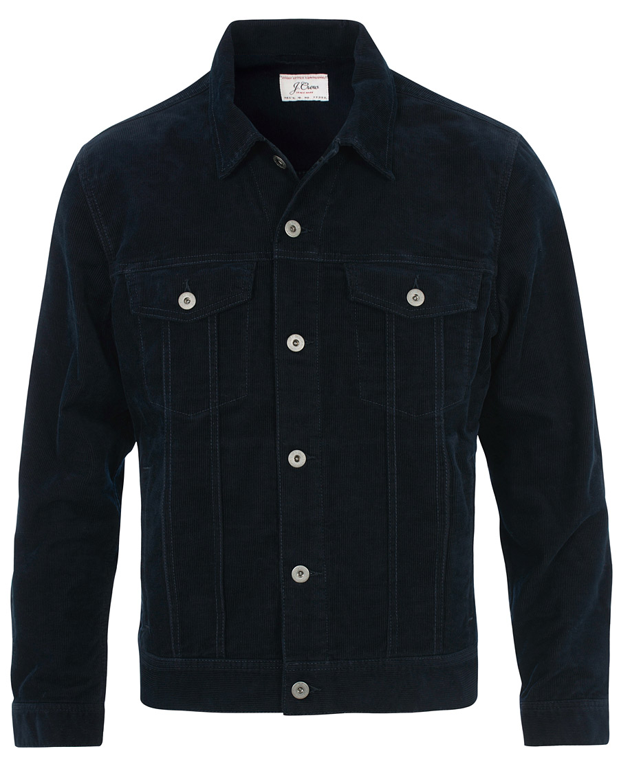 Herre | Jakker | J.Crew | Stretch Corduroy Trucker Jacket Navy